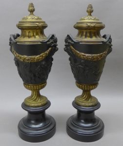 Pair Antique Covered Urns, 19th Century Lot 54 - View this item at LiveAuctioneers.com